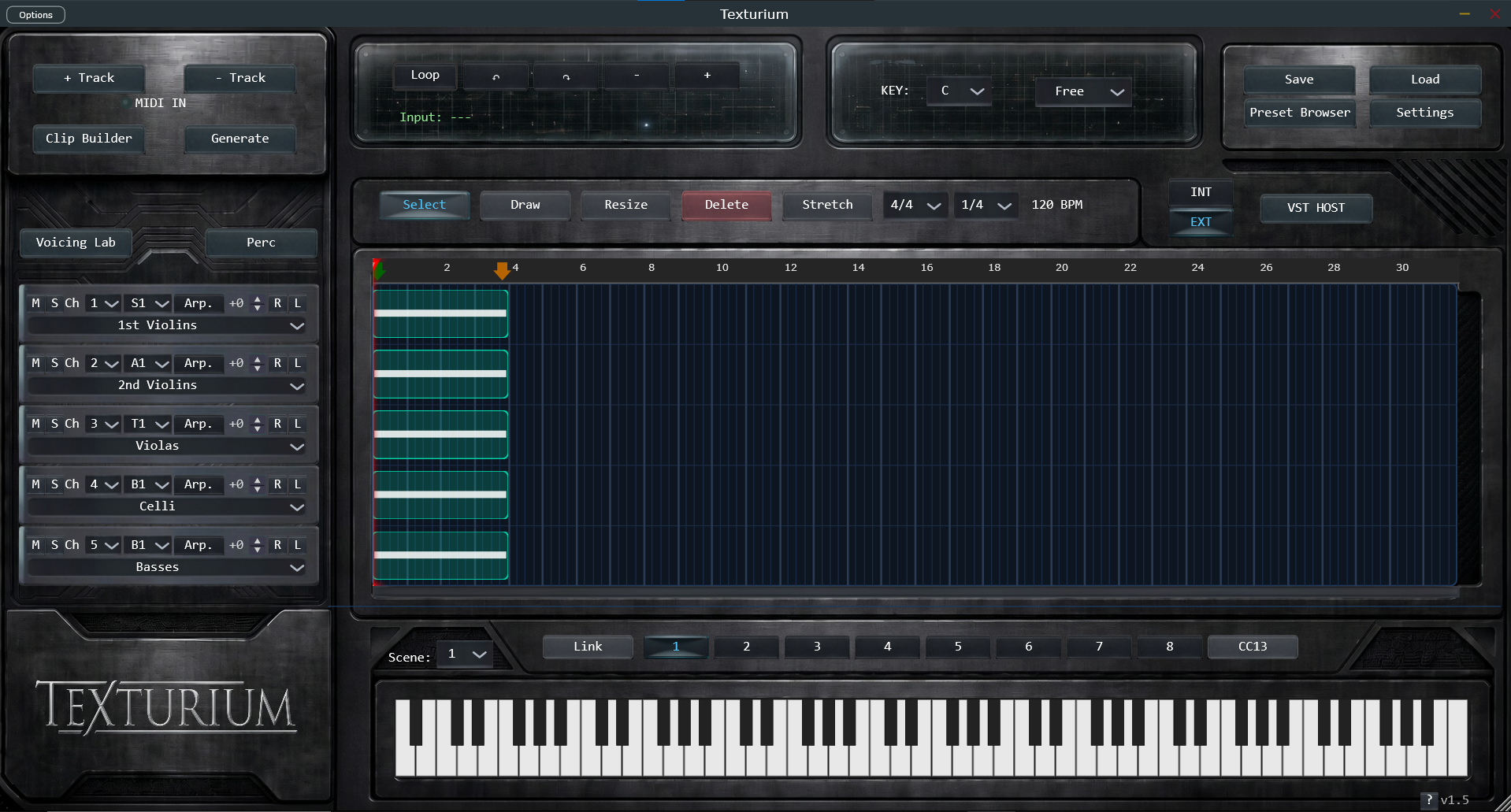 Texturium v1.5 interface